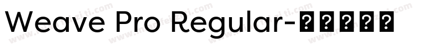 Weave Pro Regular字体转换